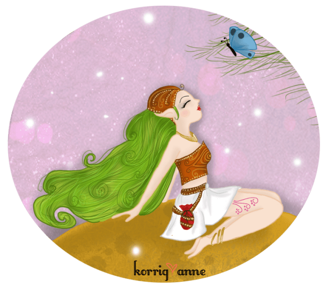 Elfe et champignon détail