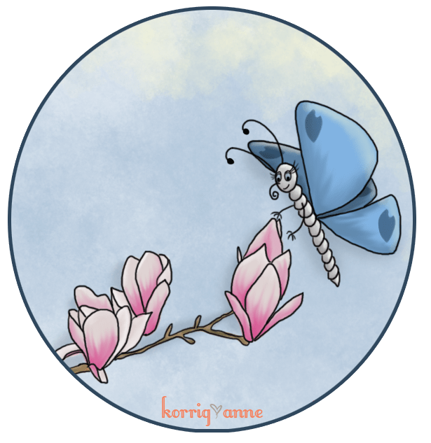 magnolia papillon médaillon