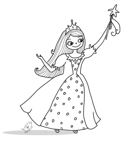 princesse petite fille coloriage